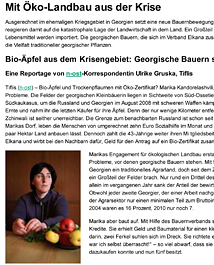 Bio-Äpfel aus dem Kriegsgebiet