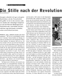 Die Stille nach der Revolution